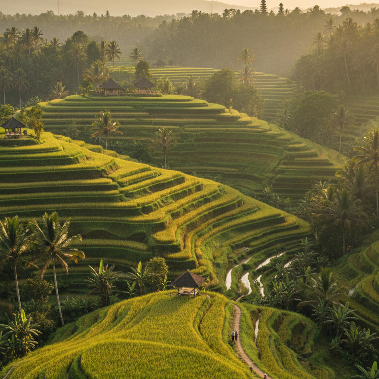 Droom weg bij de betoverende schoonheid van de Tegalalang Rijstterrassen, een absolut 356710.png